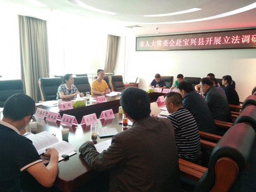 吴志君带队赴宝兴县开展立法调研