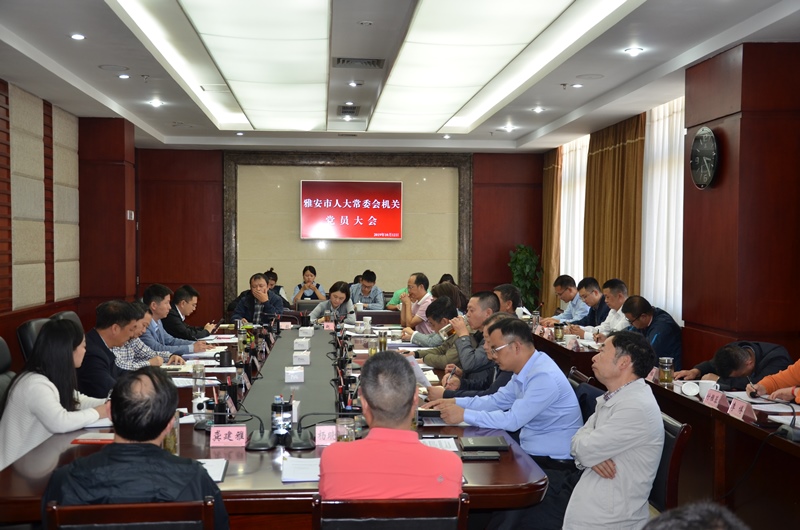 市人大常委会机关党支部召开党员大会