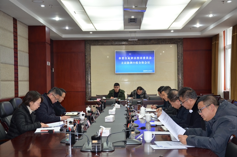 市委全面依法治市委员会立法协调小组召开全体会议