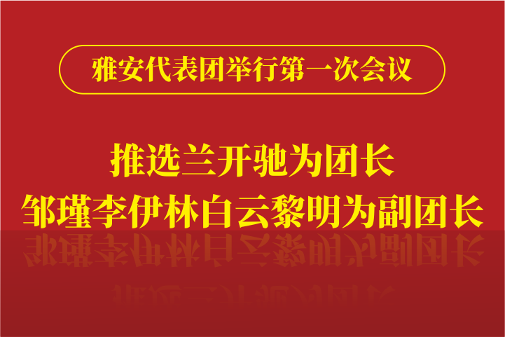 雅安代表团举行第一次会议