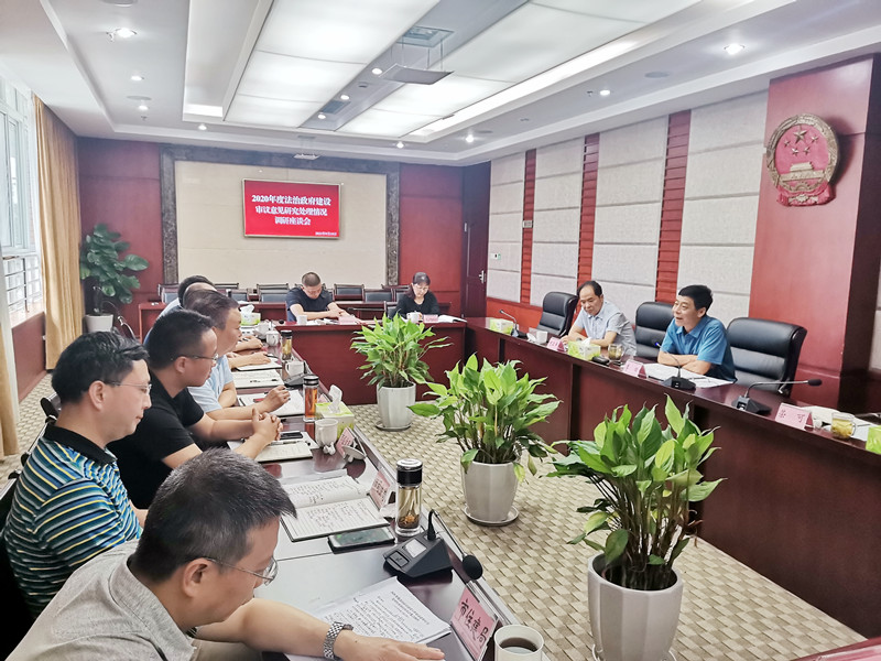 市人大常委会调研2020年度法治政府建设审议意见研究处理情况