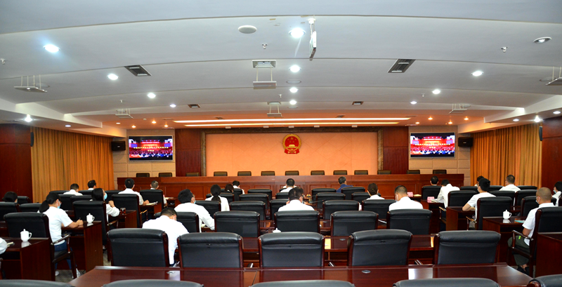 市人大常委会机关组织收看省第十二次党代会开幕实况