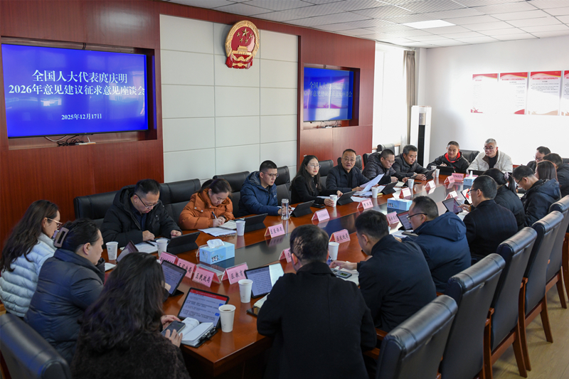 雨城区人大常委会组织召开全国人大代表庹庆明2026年意见建议征求意见座谈会